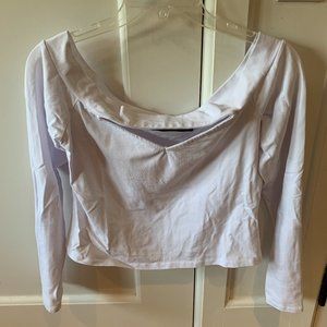 Urban Outfitters cropped white top, size large